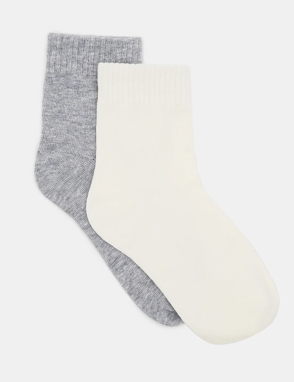 Sibling Organic Cotton Rib Top Crew Sock 2 Pack